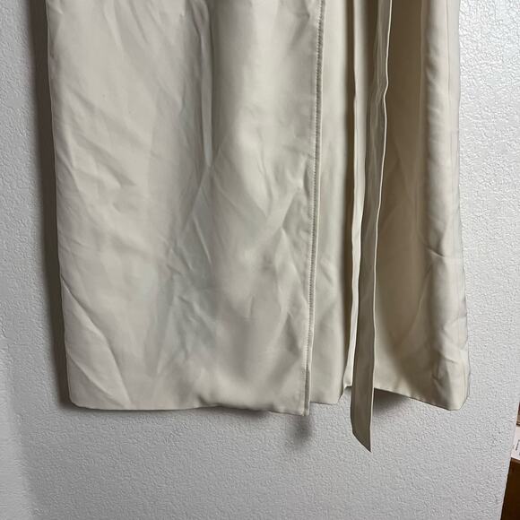 Marina Moscone Long Cream Oversized Sleeveless Wrap Midi Trench Vest Size Medium - Picture 10 of 14